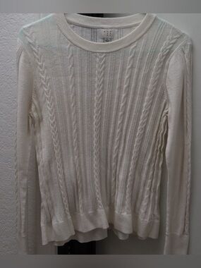 Classic Cream Cable-Knit Women's Sweater